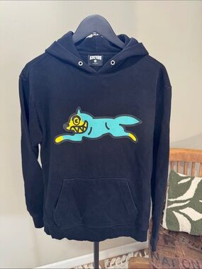 Icecream Running Dog Graphic Hoodie Black Pullover Men’s Size Small